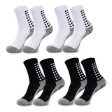 Calcetines Deportivos Antideslizantes Para Fútbol, 4 Pares