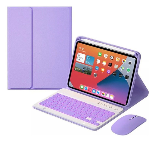 Funda Con Teclado Iluminado Con Ratón Para iPad Mini 5/4