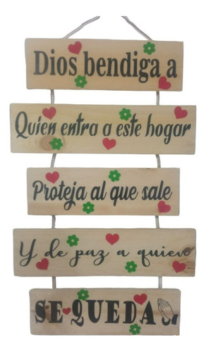 Cuadro Frase D Madera Decorativo Aviso Letrero Personalizado