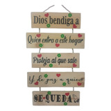 Cuadro Frase D Madera Decorativo Aviso Letrero Personalizado