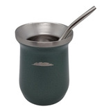 Mate Acero Inoxidable Doble Capa 236ml Verde + Bombilla