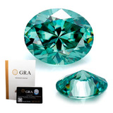 Gema Moissanite Oval 5x7mm (1 Ct) Verde 1 C/certificado