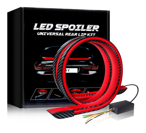 Spoiler Aleron Cinta En Led Carbon Para Baul Y Techo 