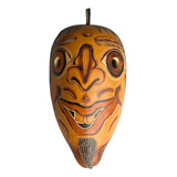 Mascara Decorativa De Origen Mexicano Hecha En Calabaza