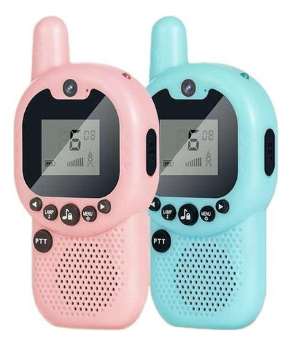 Walkie Talkies Para Niños Rosa-azul, 2 Piezas Niños Color Azul Usb Charge