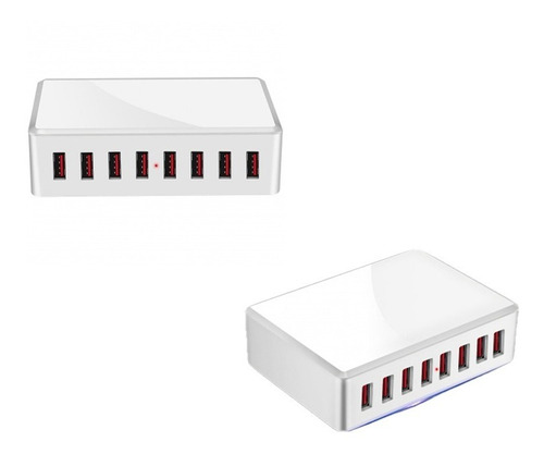 Cargador Zapatilla 8 Puertos Usb Charger 40w 2.4a 