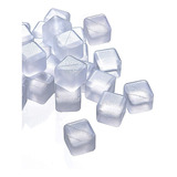 Pack 20 Cubos De Hielo Reutilizables De Plástico Color Transparentes