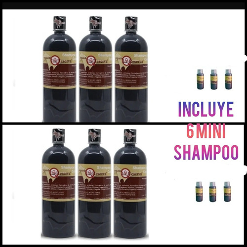 Medio Mayoreo 6 Shampoo Yeguada 1 Lt+6 Shampoo Mini 60 Ml 