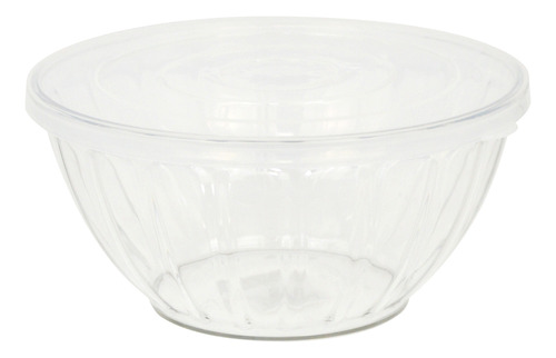 Bowl Ensaladera Cuenco Plástico Con Tapa Contenedor 800ml