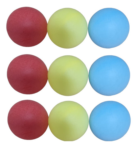 Pelota De Ping Pong De Colores 9 Piezas Aaa 4cm