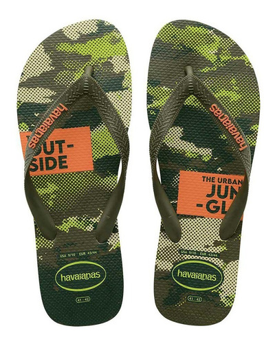 Ojotas Havaianas Top Camu Hombre Goma Camufladas Estampadas