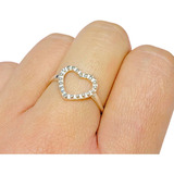 Anillo Corazon Calado De Plata 925 Ideal Regalo Mujer Ao 483