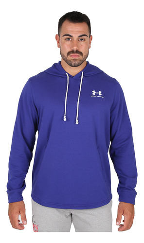 Buzo Under Armour Rival Terry Lc Hd Hombre En Azul | Stock C