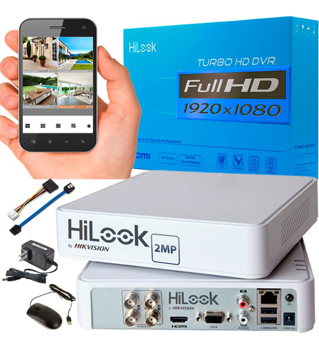 Mini Dvr Hd 4 Canales 1080p Hilook By Hikvision