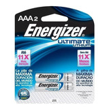 Pila Aaa Energizer Ultimate Lithium L92 Cilíndrica - Pack X2