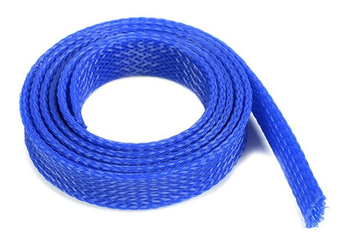 Malla Cubre Cable Piel De Serpiente Azul 17mm X5mts 