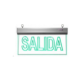 Señalética De Emergencia Led 3w Salida Con Led Verde 220v