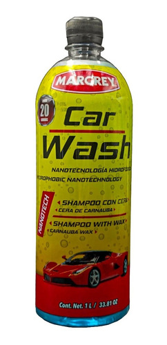 Shampoo Con Cera Para Auto Espumoso - Car Wash Margrey 1lt