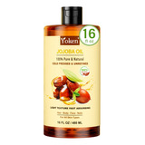 Aceite 100% Natural De Jojoba Puro 473 Ml Prensado En Frío S