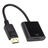 Adaptador De Displayport A Hdmi Compabible Con Mac Macbook Color Negro