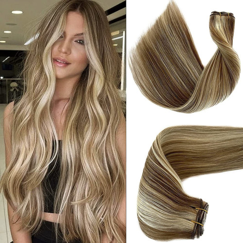 Extensiones Cabello Natural 80gr 14in Balayage Retraso Marró