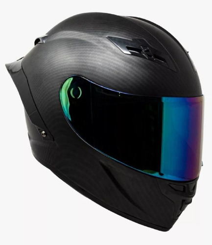 Casco Para Moto Kov Kc1 Deportivo Fibra Carbono Mica Iridium