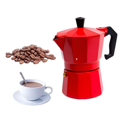 Imusa Cafetera Moka Italiana Espresso 6 Tazas Color Rojo | Meses sin interés