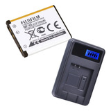 Carregador Np-45c + Bateria Fuji Np45 P/ Instax Mini 90