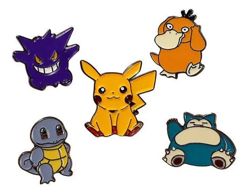 Alfiler Broche De Aleación De Personajes Pokémon 5pcs