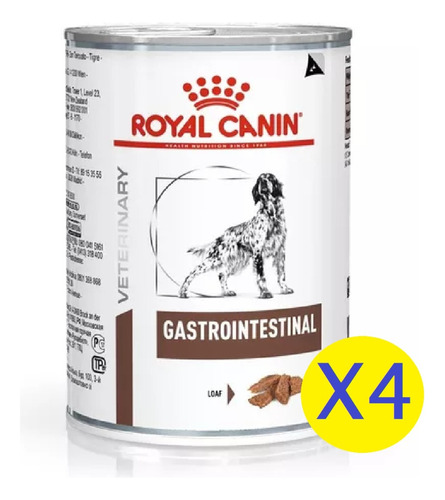 Alimento Royal Canin Gastrointestinal Perros Lata 385gr X4