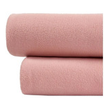 Frazada Danubio Polar Color Pink Con Diseño Liso De 2.46m X 2.2m