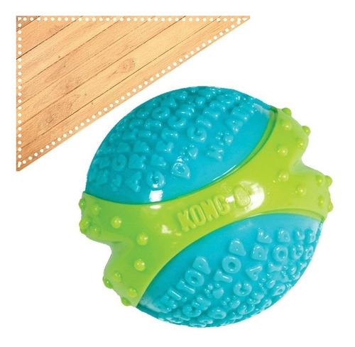 Kong Corestrength Pelota Chica Juguete Para Perro Color Azul Y Verde