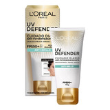 Protector Solar Facial Loreal Fps50+ Anti-brillo Uv Defender