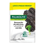 Sabonete Barra Palmolive Naturals Purificante Carvão 85g 8un