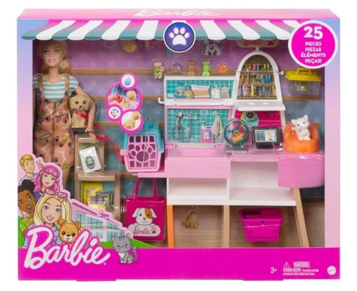 Playset Barbie Tienda Para Mascotas Grg90