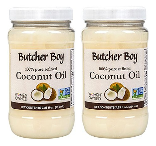 Aceite De Coco Butcher Boy | 100% Puro Refinado | 7.25 Fl Oz