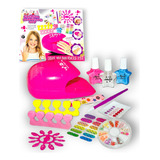 Set Infantil Uñas Press On Decorar Pintar Cabina Nail Art 