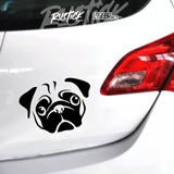 Calcomanía Pug Perro Raza Ploteo Mascotas Tatoo 15 Cm