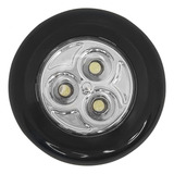 Spot Lanterna Led Luz Interior Preto Touch Click 2 Peças