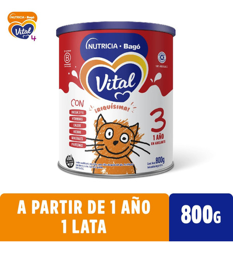 Nutricia Bagó Vital 3 En Polvo 800gr Lata
