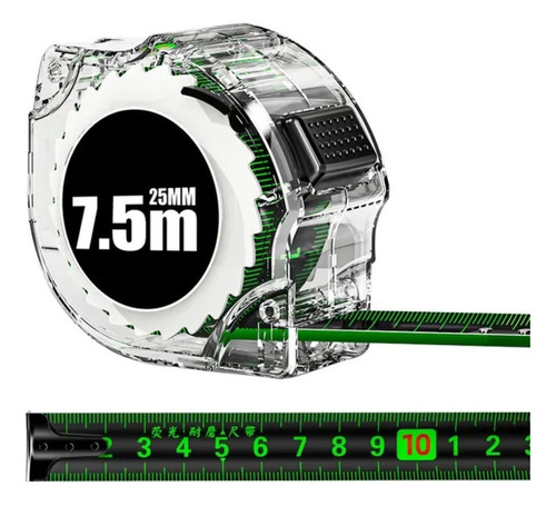 Flexómetro 7.5m Cinta De Acero Inoxidable Fluorescente 25mm