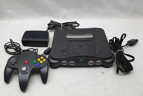 Nintendo 64 Usa Com Chave Lateral - Funcionando / Controle + Fonte + Cabo Av Originais!  Leia Descricao