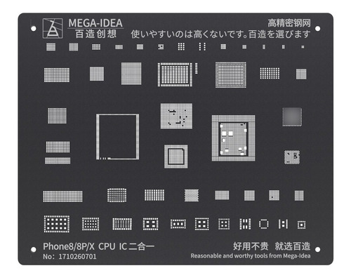 Stencil Reballing iPhone 8 8 Plus Cpu Ic Mega Idea Qianli