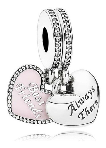 Pandora Dijes Corazón Mejores Amigas Original +kit De Regalo