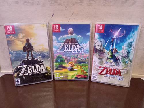 3 Cajas Originales Para Juegos De Zelda Nintendo Switch 
