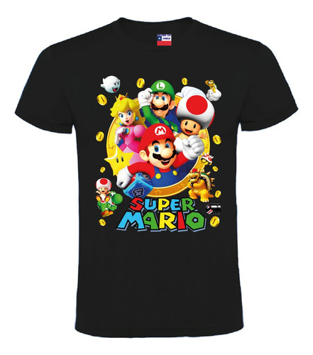 Polera Super Mario Bros Niños Y Adultos