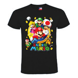 Polera Super Mario Bros Niños Y Adultos