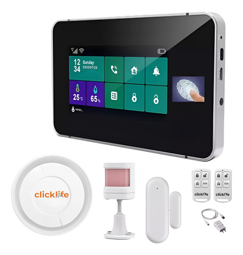 Alarma Casa Negocio Gsm 4g Wifi Huella Dactilar Touch App