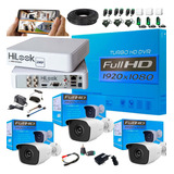 Kit Hikvision Hilook Dvr 4 Ch + 3 Cámaras 1080p + Utp Ext