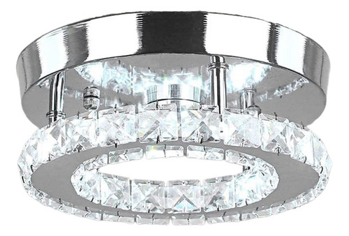 Candelabro De Techo Colgante Led Cristal Luz Cálida 12w